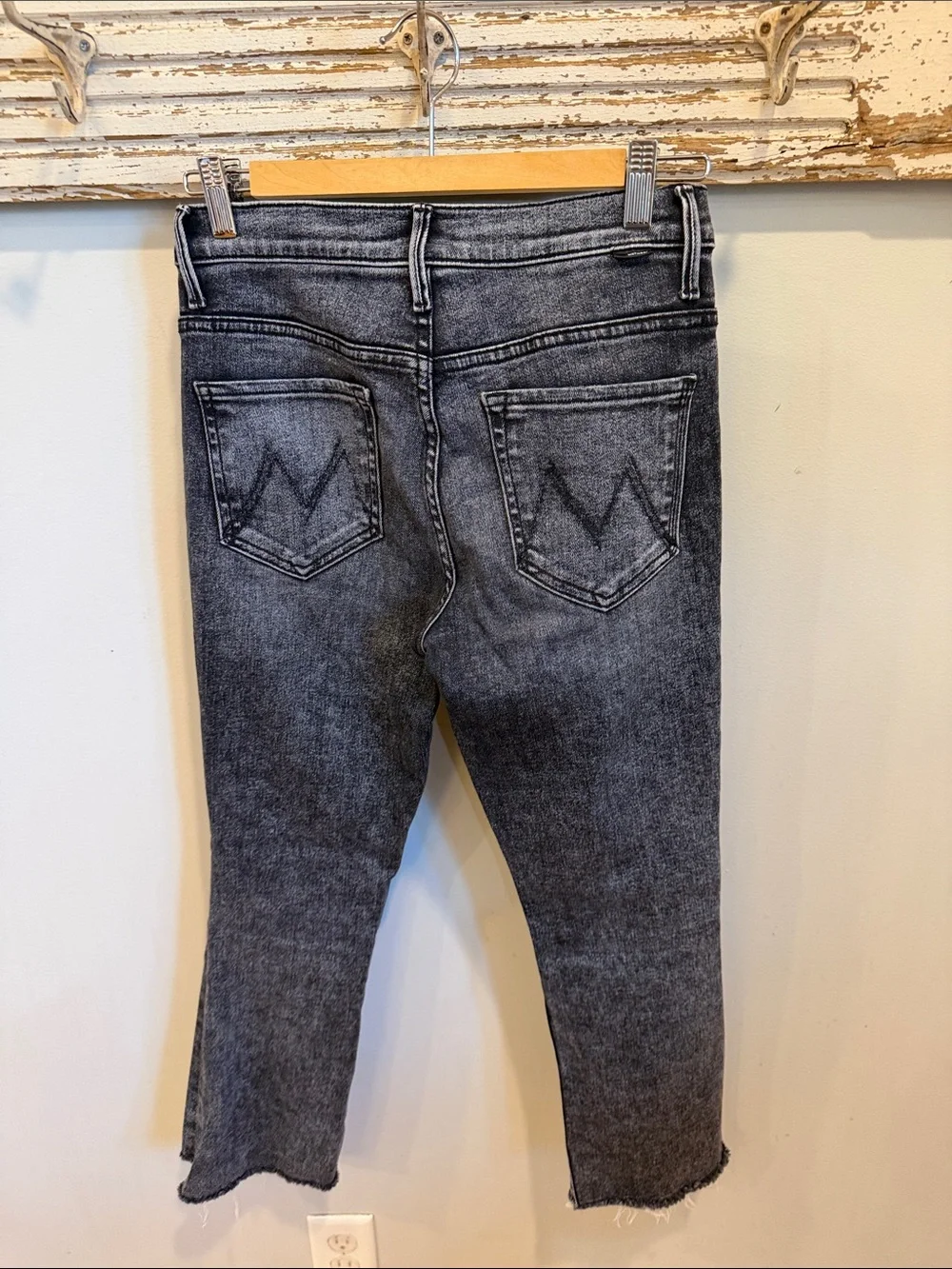 Mother Denim - The Insider Crop Step Fray in Train‎ Stops Size 27